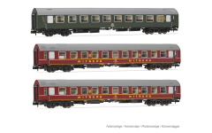 Arnold HN4423 - N - 3-tlg. Personenwagen-Set + Speisewagen Typ B OSShD Spree-Alpen-Express, DR, Ep. IV